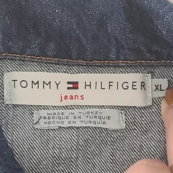 Tommy Hilfiger Vintage Nautical flags women's jean jacket Size XL Country - Picture 5 of 10
